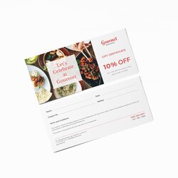Spiffing Restaurant Gift Certificate Template In Word Publisher Print Mock Up