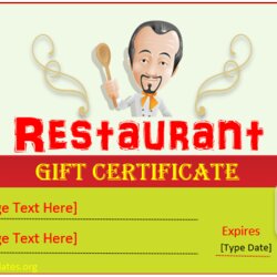 Smashing Gift Certificate Templates Word For Free Download Restaurant Template Printable Certificates Impress