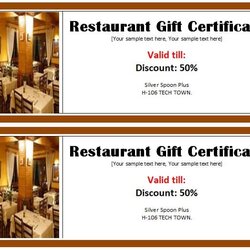 Free Printable Gift Certificate Templates Word Best Restaurant Template Vouchers Voucher Discount