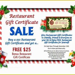 Restaurant Gift Certificate Template Free Download Of Blank Templates Doc