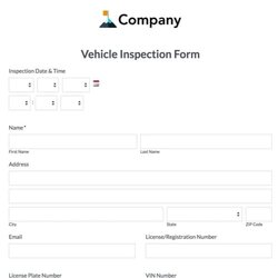 High Quality Vehicle Inspection Form Template