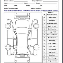 Excellent Vehicle Inspection Sheet New Calendar Template Site Form Car Checklist Check Forms Detailing List