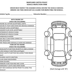 Peerless Vehicle Inspection Form Template In Checklist My Xxx Hot Girl