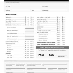 Wizard Vehicle Inspection Form