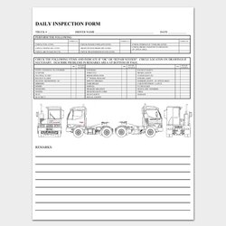 Free Vehicle Inspection Forms Word Daily Form
