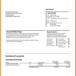 Cool Pin By Carol On Wells Fargo Checking Account Summary Statement Surprising Letterhead Profit
