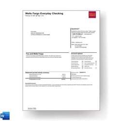 Very Good New Wells Fargo Bank Statement Template Business Checking