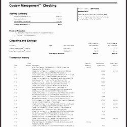 The Highest Quality Editable Wells Fargo Bank Statement Template
