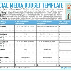 Legit Free Social Media Budget Template Marketing Plan Proposal