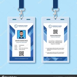 High Quality Download Employee Vertical Id Card Template Word Stirring Templates Photo