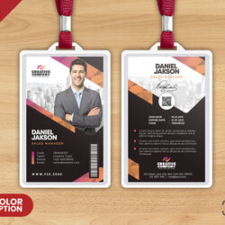 Champion Office Employee Photo Id Card Design Template Download