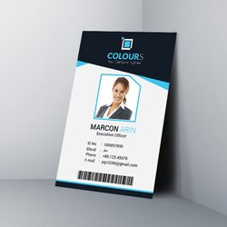 Outstanding Employee Id Card Templates Template Identity Employees Cards Word Company Impressive Modern