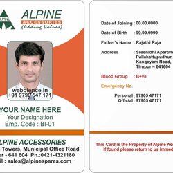 Spiffing Employee Id Card Template Microsoft Word Front And Back Cards Design Templates Best Download With