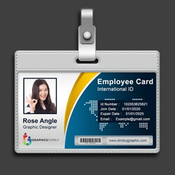 Capital Free Employee Horizontal Id Card Template Download Excel Design Scaled