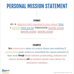 Admirable How To Write Personal Mission Statement That Resonates Width
