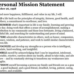 Great Personal Mission Statement Quotes Statements Running