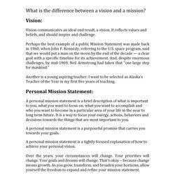 Inspiring Mission Statement Templates Business Or Personal Template