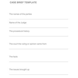 Legit Legal Brief Template Free Printable Templates Case