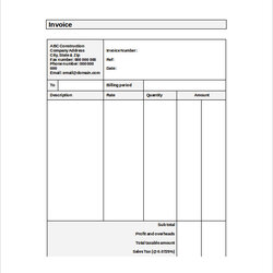 Brilliant Self Employed Invoice Examples Format Template Sample Construction Templates Word Excel Samples