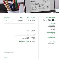 Worthy Free Self Employed Invoice Template