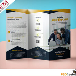 Wonderful Three Folded Brochure Template Pertaining To Co Free Fold Business Templates