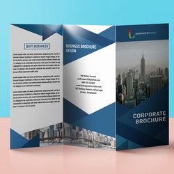 Magnificent Corporate Business Fold Brochure Design Template Free For Purpose