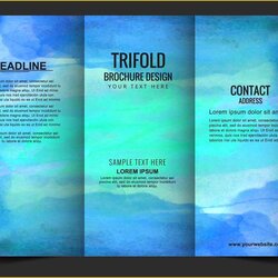 Smashing Free Fold Template Of Blank Brochure Example Leaflet Vector Modern Download