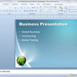 Magnificent Free Global Business Template Templates