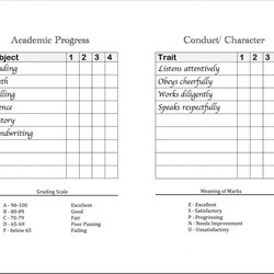 Splendid Middle School Report Card Template Flanders Convert Pertaining Cards Family To