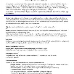 The Highest Standard Free Sample Nursing Student Resume Templates In Ms Word Template Format