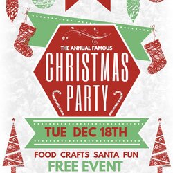 Champion Christmas Party Event Poster Template Free Templates Flyer Santa Events Posters Secret Holiday