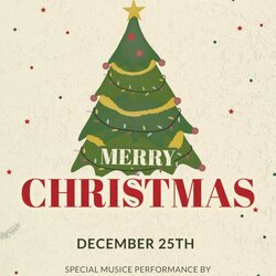 Smashing Free Sample Christmas Poster Templates In Template Simple Elegant Business