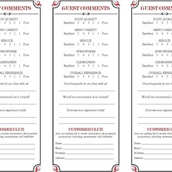 Capital Restaurant Comment Card Google Search Cards Printable Templates Template Restaurants Customer Sample
