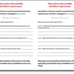 Legit Restaurant Comment Card Templates Formats Examples In Word Excel Template Sample
