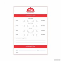 Supreme Restaurant Comment Card Template Throughout Survey