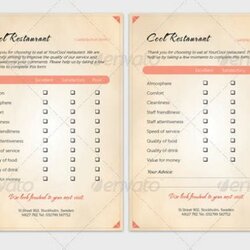 Admirable Restaurant Comment Card Templates Ms Word Illustrator Template Questionnaire Publisher And