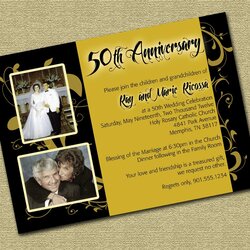 Matchless Wedding Anniversary Invitations Templates Printable