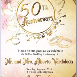 Swell Free Anniversary Invitation Templates Wedding Cards Samples