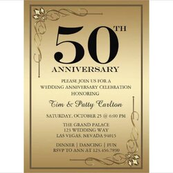 Anniversary Card Designs Templates Wedding Invitation Party Template Gold Now Buy