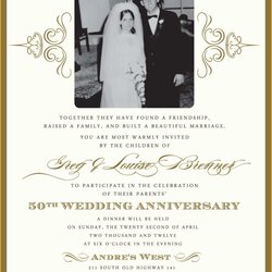 Free Printable Wedding Anniversary Invitation Templates Of Wording Invites Announcement Jubilee Marriage