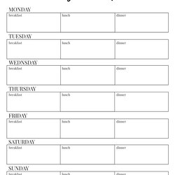 Super Free Printable Weekly Meal Plan Template Paper Trail Design Print