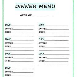 The Highest Quality Weekly Dinner Menu Free Printable No You Need To Calm Down