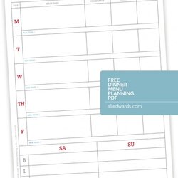 Perfect Ali Edwards Design Inc Blog Weekly Dinner Menu Planner Printable Planning Meal Working Via Consistent