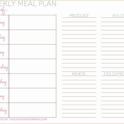 Smashing Weekly Dinner Menu Template Best Of