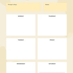 Exceptional Best Blank Weekly Menu Templates For Free At Template Planner Printable