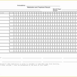 Preeminent Medication Administration Record Template Free Of Monthly Regard Log