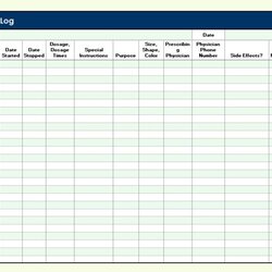 Medication Log Templates Free Printable Editable Ms Word Formats Tracker Medicines Checklist Template Excel