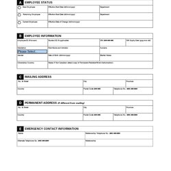 Champion Template Printable Employee Information Form World Holiday