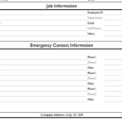 Out Of This World Record Employee Information Form Format Word And Excel Template