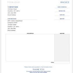 Exceptional Google Doc Invoice Template Simple
